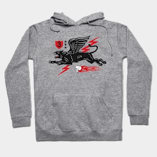 Vintage Flying Panther Racing Symbol // Retro Racing Insignia Hoodie